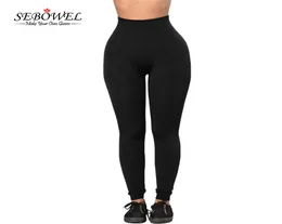 Sebowel 2020 New Black Sports Long Pants Women Gym Legging High Pheched Breansers Femme Slim Bodycon Yoga Legging2339685
