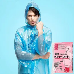 معطفات المطر ذات نوعية جيدة معطف واق من المطر سميكة Peva Super Portable Travel Candy Color أنيقة معطف للماء معدات المطر الكبار
