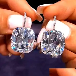 Dangle Chandelier Cubic Zirconia Dangle Brinco para Mulheres Casamento Noivado Feminino Brincos Elegantes Drop Delivery Jóias Dhgarden Otbfz