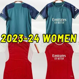 Kobiety 23 24 Smith Rowe Saka Soccer Jerseys Martinelli 2023 2024 Koszulka piłkarska Kit Odegaard Nketiah G.jesus Fabio Arsen Zinchenko Jorginho Girl Home Away Away