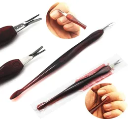 Wholeknife Nails Cutcle Pusher Nail Art Spoon Ongle Pedicure Manicura Care Remover Quitacuticulas Remoder de cuticula purp6307699