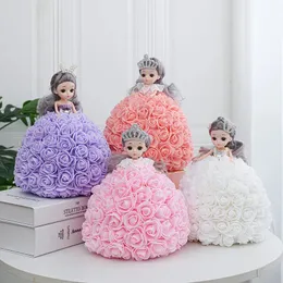 Lalki Rose Flower Dolls na Walentynki Prezenty Dekoracje świąteczne Prezenty urodzinowe dla kobiet Mom Babcia żona Rose Dolls w pudełku 231121