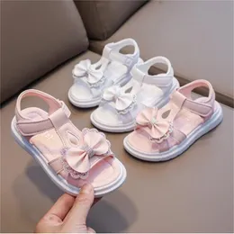 Neue Mode Kinder Mädchen Sandalen Sommer Bowknot Prinzessin Sandale Weiche Sohle Kinderschuh Casual Sneakers Kleinkind Infant Beach Slipper