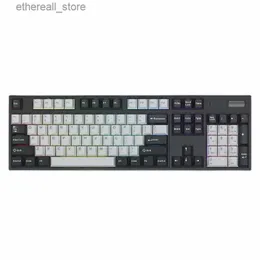 Keyboards Darmoshark K9 Wired Mechanical Gaming Keyboard Hot Swap 104 Keys RGB Backlight GATERON Switch ESports PC Office Laptop Gamer Q231121