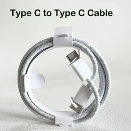 1m 2m USB Type-C-Type-C Kablolar Hızlı Şarj 60W Kablosu Perakende Kutusu ile 15 Pro Max için