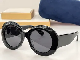 Round Oversize Sunglasses Black/Dark Grey Lens Women Shades Sunnies Eyewear with Box