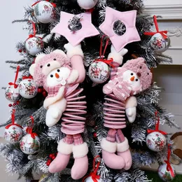 Décorations de Noël en peluche rose, poupée elfe, décoration d'arbre, maison Hanning, cadeau familial pour garçons et filles, 231120