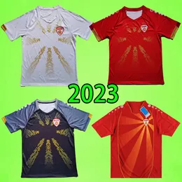 2023 2024 Maglia da calcio della Macedonia del Nord ELMAS ALIOSKI PANDEV TRAJKOVSKI JAHOVIC RISTOVSKI MUSLIU 2021 2022 nazionale Home Away 3rd Maglia da calcio da uomo T 23 24