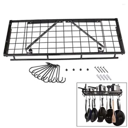 Küche Lagerung Wand montiert Topf Halter Eisen Metall Regale Töpfe Pfanne Hängen Organizer Suppe Löffel Deckel Utensil Halter Kaffee becher Rack