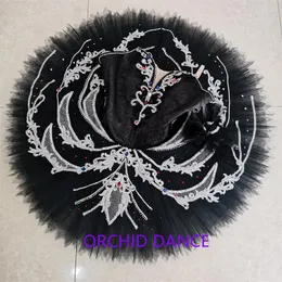 Stage Wear Professional High Quality 12 Layers Custom Size Girls Adult Performance Black Swan Lake Ballet Tutu Costumes