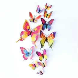 Fridge Magnets Fridge Magnets 3D Double Layer Decorative Butterfly For Bedroom Party Curtain Fake Flower Craft Decor Pvc Butterflies 1 Dh7Pr