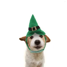 Hundkläder valp hattar st patricks dag dekorationer födelse kostymer barn grön hatt flanell kattunge mini leprechaun fest