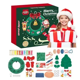 パーティーゲームクラフトクリスマスdiy粘土セットソフトで再利用可能な粘土キッズdiy花輪のおもちゃクリスマス学習教育玩具クラフトクラス231121