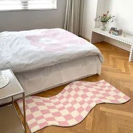 Carpet Irregular Checkerboard Bedroom Rug Modern Fashion Classic Lattice Living Room Polyester Carpet Cute Girly IG Decoration Home Mat 231120