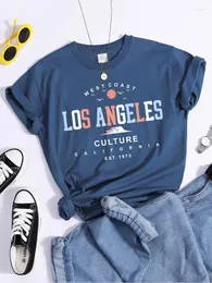 Magliette da donna Los Angeles West Cultura California Est. T-shirt 1937 T-shirt vintage hip-hop T-shirt casual morbide da donna estive