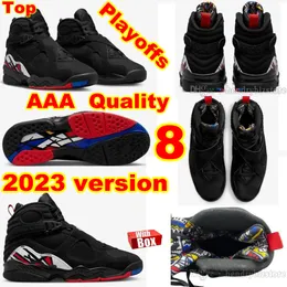 2024 Versão Playoffs Sapatos de basquete 8s Alta qualidade masculino Black True Red White 1s Stash Utilitário próximo