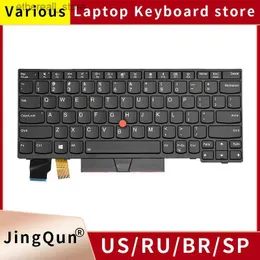 Teclados New US Russian Backlight Laptop Keyboard para Lenovo Thinkpad X13 L13 X280 A285 X390 X395 01YP160 01YP040 01YP142 01YP222 01YP120 Q231121