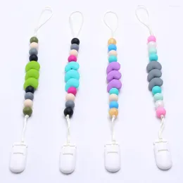 Chains MHS.SUN Baby Silicone Pacifier Chain Food Grade Chewable Soft Clips Holder Toys Teething Nursing Jewelry 1Pcs