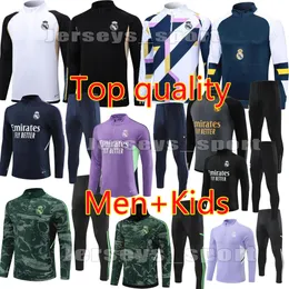 RM kids Soccer Tracksuits Sets Real madrids TRACKSUIT set 22 23 24 men and kids football kit chandal futbol survetement madrides TRAINING suit soccer jacket