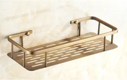 Bathroom Shelves 300mm Vintage Retro Antique brass Wall Mounted Bathroom Shower Shelf Storage Basket Bathroom Accessory mba107 230421