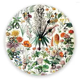 벽 시계 Adolphe Millot 프랑스 빈티지 포스터 시계 홈 장식 사일런트 오클록 시계 디지털 아이 룸