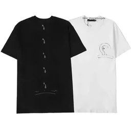 مصمم الأزياء العلامة التجارية CH Men's T Shirts الكلاسيكية على الطراز الرجعية السنسكريتية القمامة قصيرة الأكمام.