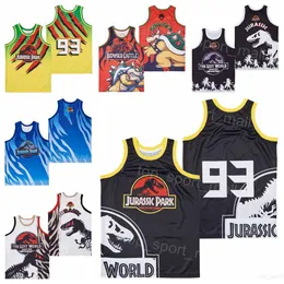 Movie Basketball The Lost World Jurassic Jerseys Park TV Series HipHop Color Blue Black White Team Sport All Stitched Pure Cotton Breathable High School Uniform