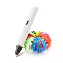 Inne domowe ogród RP800A 3D Pen Professional Printing z zestawem rysunków LED do doodlingu sztuki rzemiosło Making Gifts Education 231121