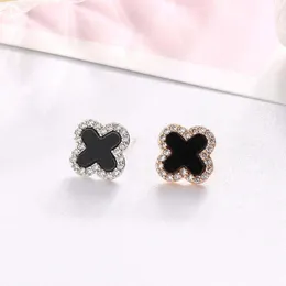 Küpe Tasarımcıları Vintage 4/Dört Yaprak Clover Charm Stud Moda Bileklik Kristal İnci Geometrik Küpe Kristal Rhinestone İnci Küpe