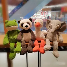 Langbeiniges Plüschtier Baby tröstende Schlafpuppe mit Händen Geschenk Frosch Elefant Puppe Greifmaschine Puppe