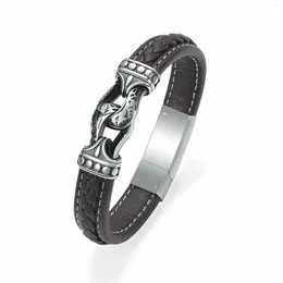 Link pulseiras cremação jóias urna pulseira para cinzas mulheres homens genuíno couro trançado com fecho de aço inoxidável