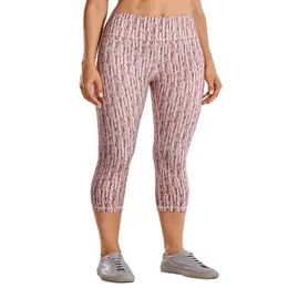 Yoga Kadınlar Yüksek Bel Mahsul Capri Tayt Egzersiz Pantolonu Çıplak Duygu - 19 inç