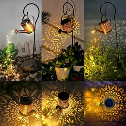 Garden Decorations Solar LED Watering Can Lamp Garden Decoration Outdoor Ornaments for Yard Garden Patio Solar Fairy Light String Dekorativa lampor 231120