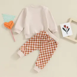 Giyim Setleri Toddler Bebek Bebek Sevgililer Günü Günlük Kıyafetler İlk Sevgililer Crewneck Pullover Sweatshirt Jogger Pants Seti