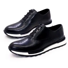 Sıradan Erkek Deri Ayakkabı Orijinal Deri Konforlu Moda Spor Ayakkabıları El Yapımı Pullu Çekiş Ayakkabı Ziyafet Erkek Ayakkabıları Zapatos Sapat A36