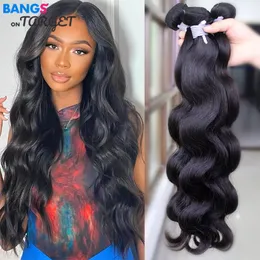 Hair Bulks 10A Body Wave Bundle Weave 134 PCs Human Natural Black Duplso duplo 840 230420