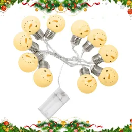 Party Decoration Snowman Lights Decorative Cute Christmas Decor Tree String For Room Bedroom