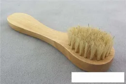 Fashion Face Cleansing Wooden Spa Brush for Facial Exfoliation Natural Bristles Cleaning Brushes Dry Brushing Scrubbing with Wood Handle