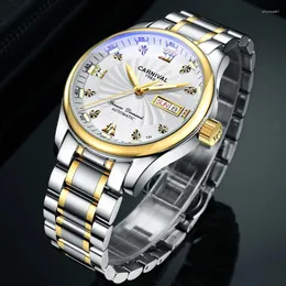 腕時計カーニバルビジネスの明るい男性の時計miyota自動機械時計