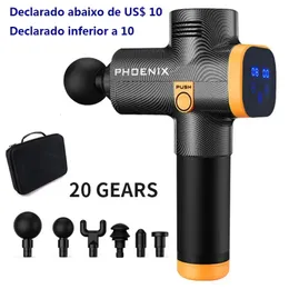 Massageador de corpo inteiro PHOENIX A2 Pistola de massagem para relaxamento muscular Massageador de tecidos profundos Vibrador de terapia dinâmica modelando alívio da dor massageador de pés traseiros 231121