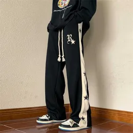 Męskie spodnie Hiphop Jogger Vintage Track Pants Pants Męskie Sprężyn Sprężyny Przyczynowe Spodnie szerokie nogi Pierwsze spodnie Mężczyznki spodnie spodnie Męskie moda J230420