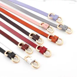 Belts Women Faux Leather Candy Color Thin Skinny Waistband Adjustable Belt Dress Strap