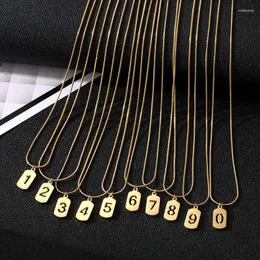 Pendant Necklaces IFKM Long And Digital Pendants For Women Simple Design Necklace Stylish Stainless Steel Jewelry Gift