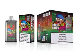 Мини-электронные сигареты Bang King Tornado Box 15000puffs Сетчатая катушка Одноразовые капсулы Устройство Vape Pen Предварительно заполненный картридж Pod 25 мл Перезаряжаемый Vs RM Elf Box 15K