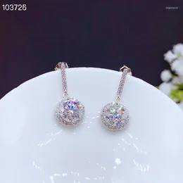 Stud Küpe Moissanite Çekici Karakter Kadın Gümüş 925 Sterling Parlak Elmas Hediyesinden Daha İyi