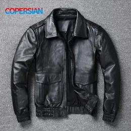 Mens Leather Faux Copersian Plus Size 8xl Winter Jacket Men Classic A2 Cowhide Coat Guine Quality 231120