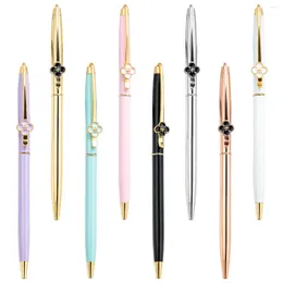 20pcs/lot أربعة أوراق البرسيم البرسيم أقلام أقلام الأزياء متعددة الأزياء المعدنية تدوير الهدايا الإبداعية