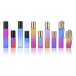 Bouteille multicolore de boule de parfum d'huile essentielle du produit 5ml 10ml avec le chapeau d'or de pendentif