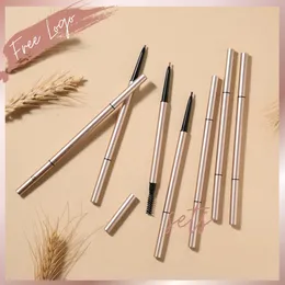 Eyebrow Enhancers Double Head Natural Vegan Eyebrow Pencil Natural Brow Filler Pencil Printed Your Organic Liner Precision Waterproof 231120