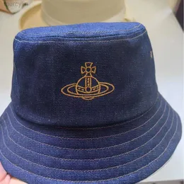 デザイナーViviene Westwood Hat Caps Sturn Fisherman Hat Spring and Summer Sunshade UV Protection Cloth Hat Embroidery Saturn Hats